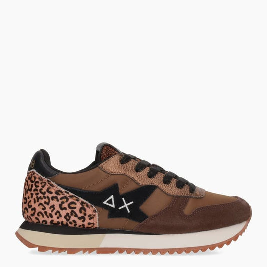 SUN68 STARGIRL ANIMALIER SUEDE E NYLON VOLPE